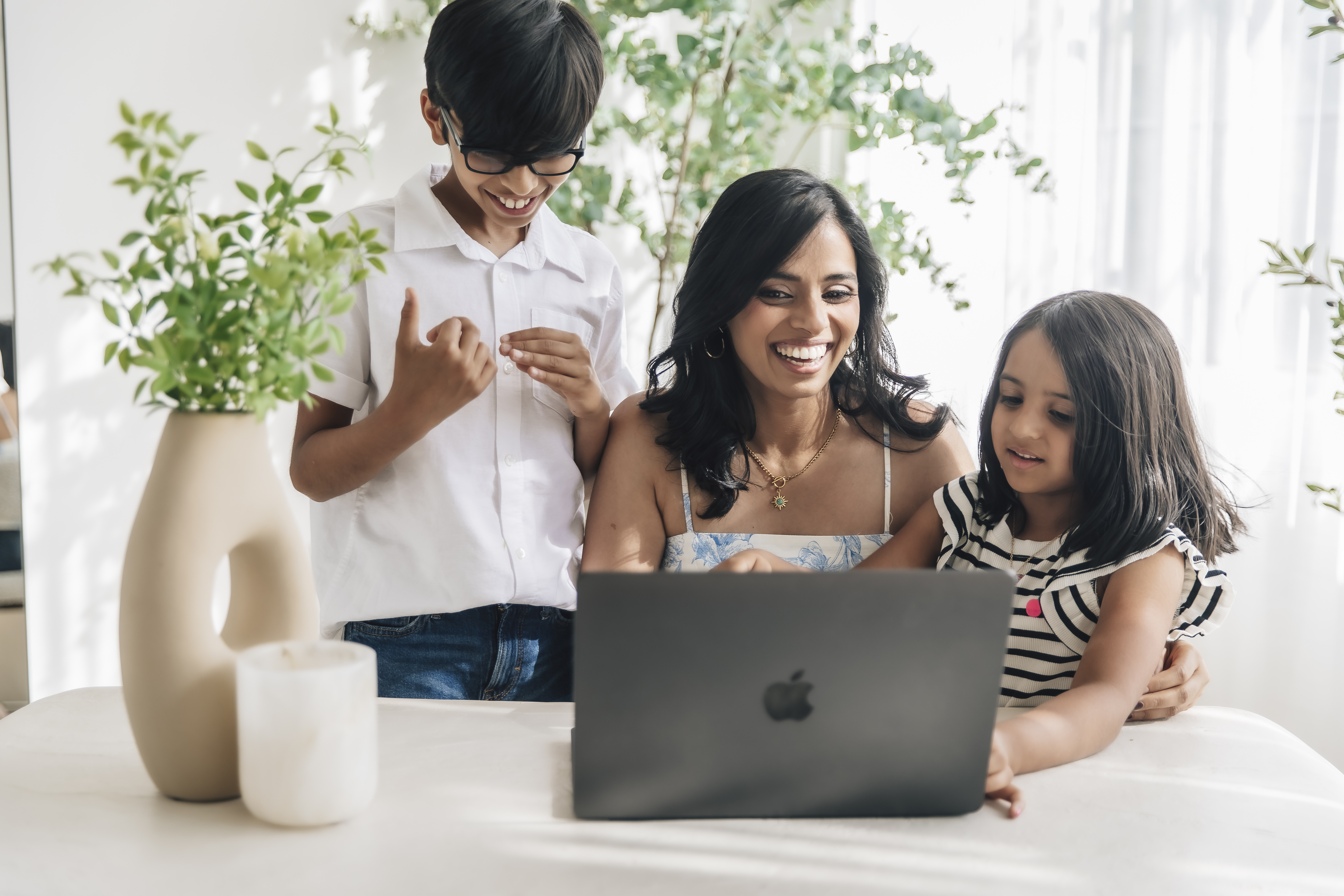 Varsha with her family